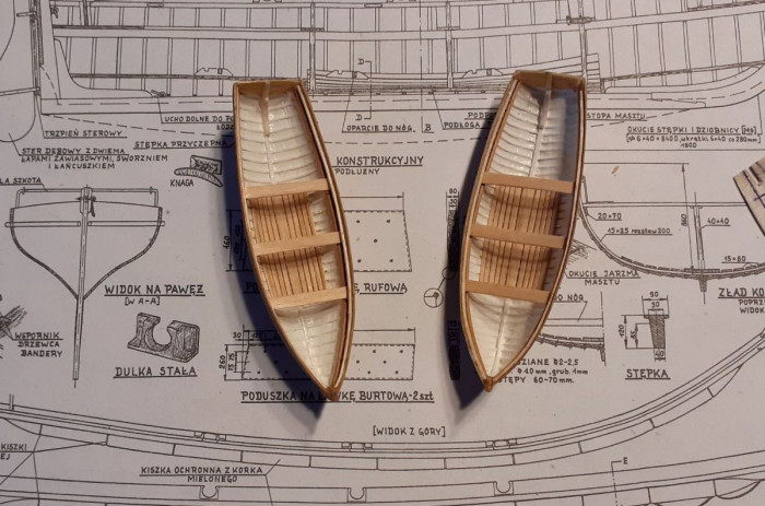 Wcześniej pokazywałem budowę szalupy 10-ki i motorówek, obecnie przyszła kolej na 6-ki.